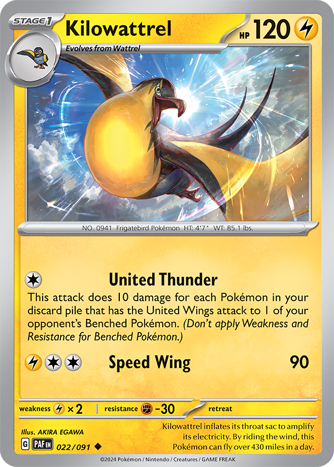 Kilowattrel: Uncommon 022/091 (PAF)