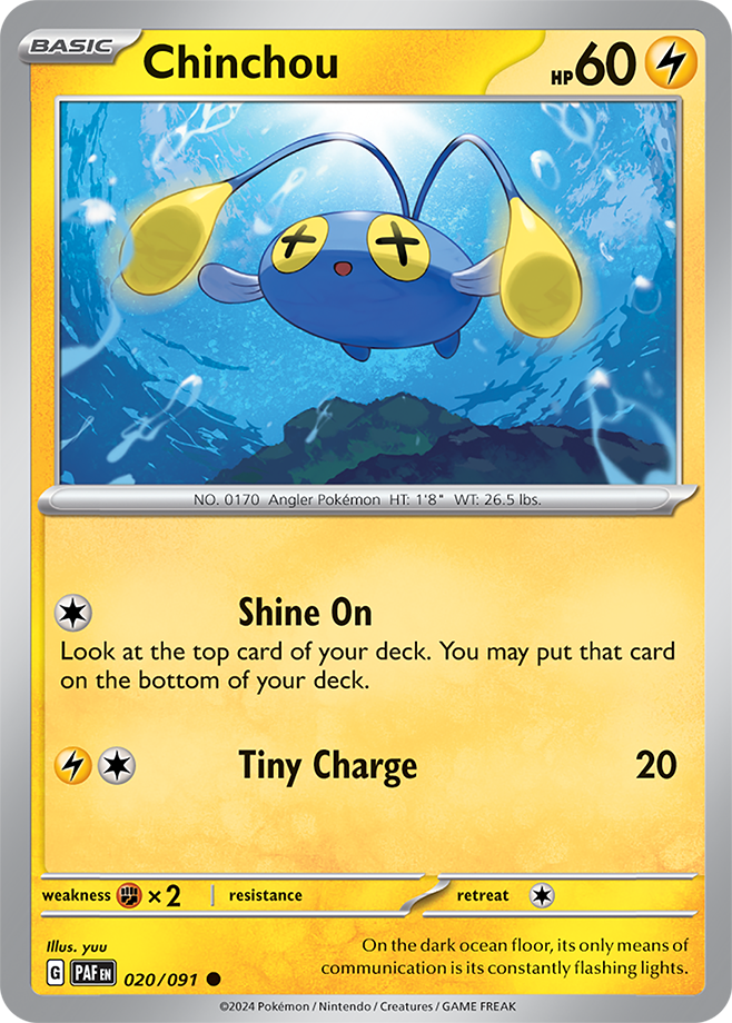 Chinchou: Common 020/091 (PAF)