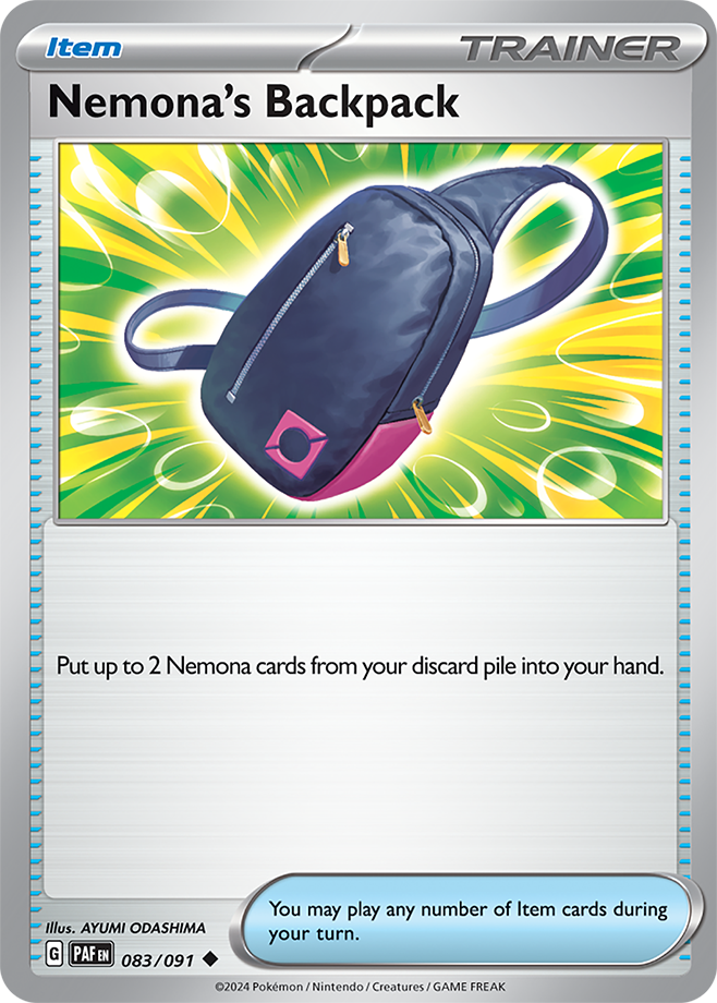 Nemona's Backpack: Uncommon 083/091 (PAF)