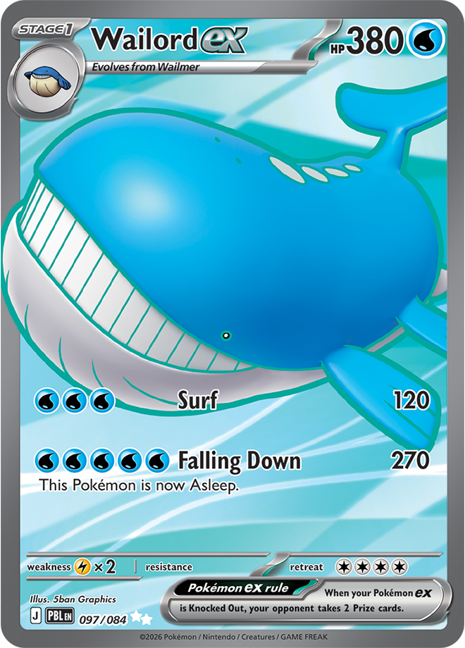 Wailord ex: Ultra Rare 097/088 (PBL)