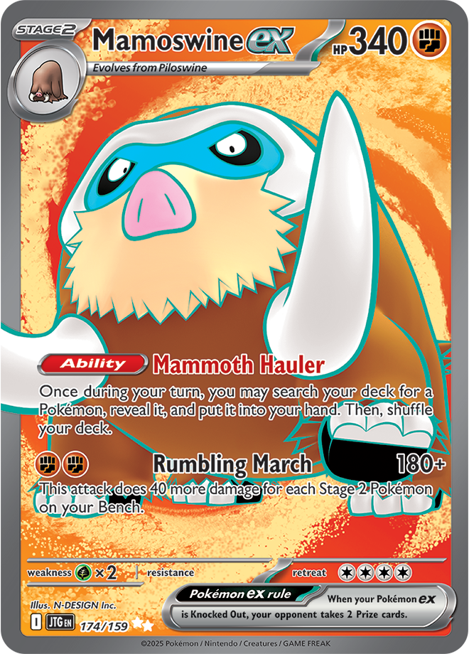 Mamoswine ex: Ultra Rare 174/159 (JTG)