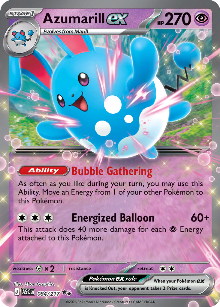 Azumarill ex: Double Rare 084/217 (ASC)