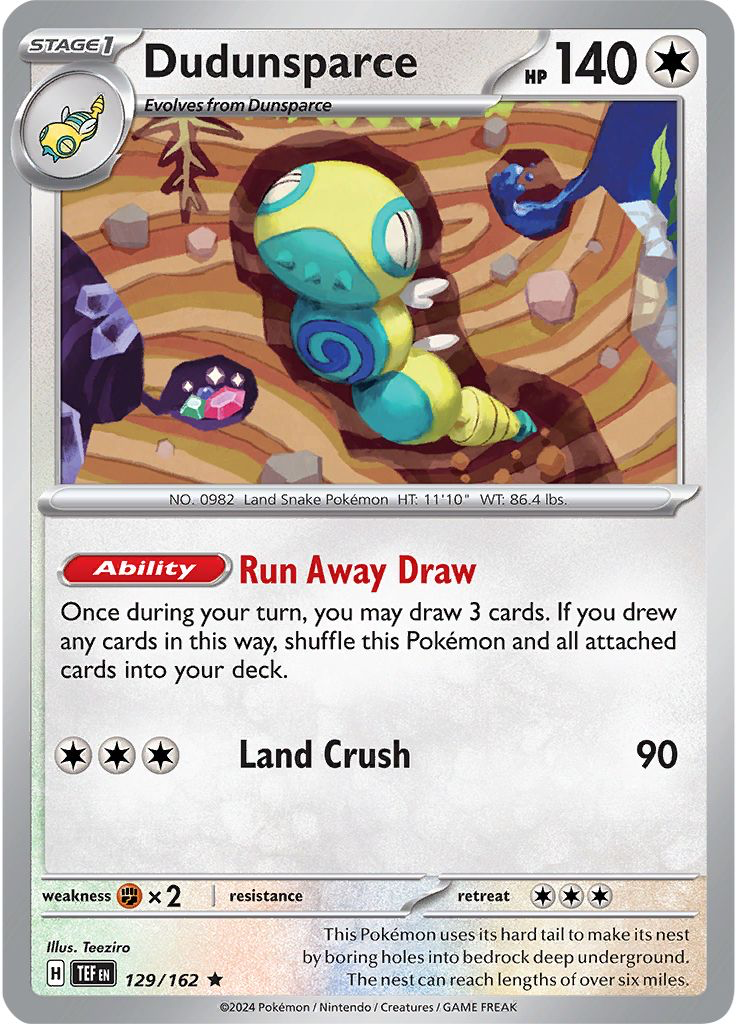 Dudunsparce: Rare 129/162 (TEF)