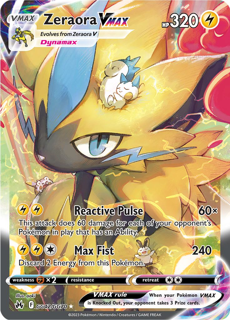 Zeraora VMAX: Ultra Rare GG42/GG70 (Crown Zenith)