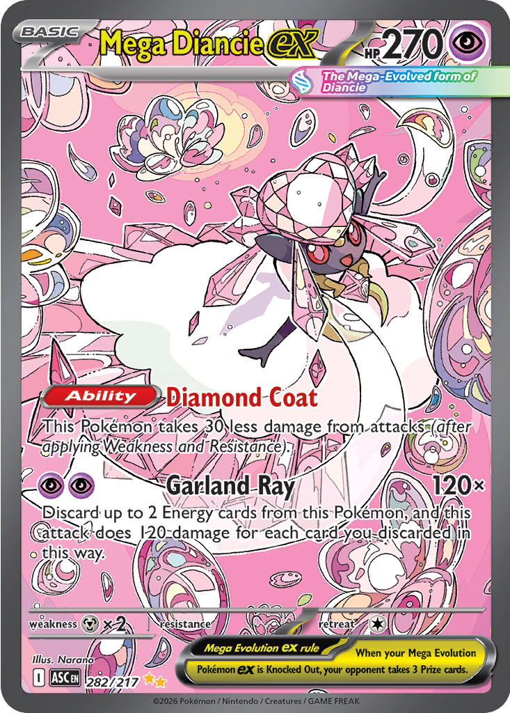 Mega Diancie ex: Special Illustration Rare 282/217 (ASC)