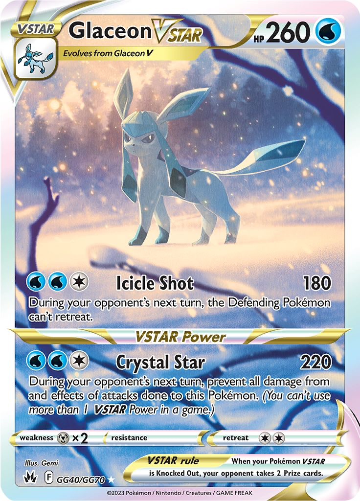 Glaceon VSTAR: Ultra Rare GG40/GG70 (Crown Zenith)