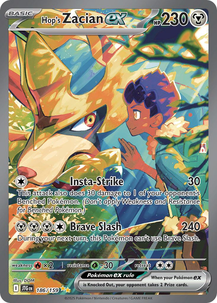 Hop's Zacian ex: Special Illustration Rare 186/159 (JTG)