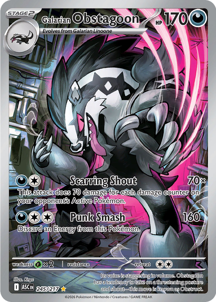 Galarian Obstagoon: Illustration Rare 245/217 (ASC)
