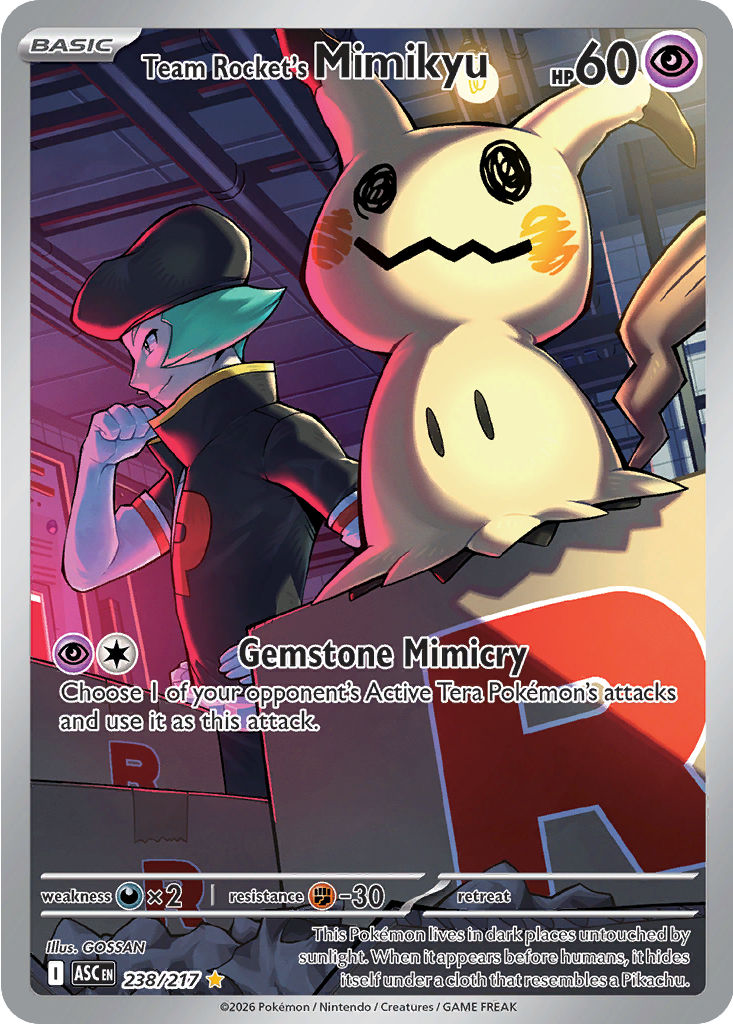Team Rocket's Mimikyu: Illustration Rare 238/217 (ASC)