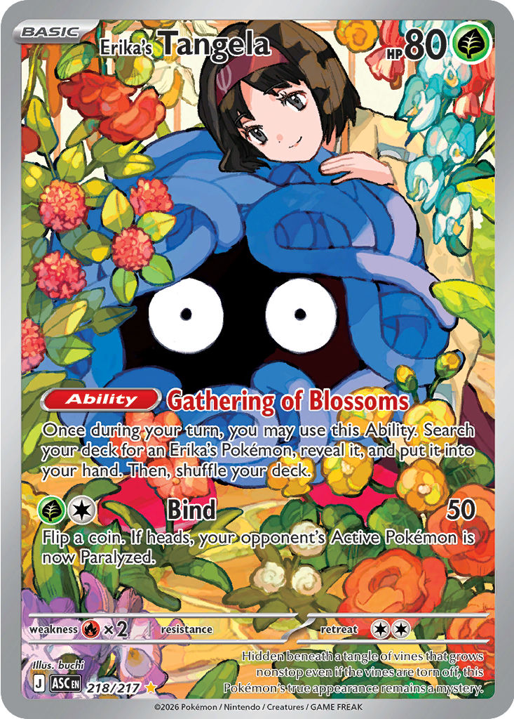 Erika's Tangela: Illustration Rare 218/217 (ASC)