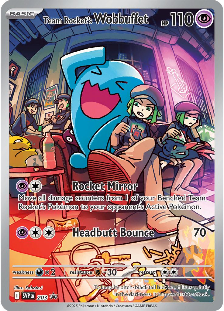 Team Rocket's Wobbuffet: Promo Holofoil 203 (SVP)