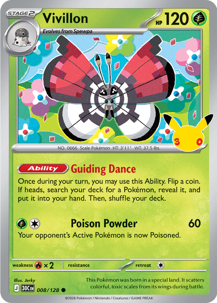 Vivillon: Common 008/128 (30C)