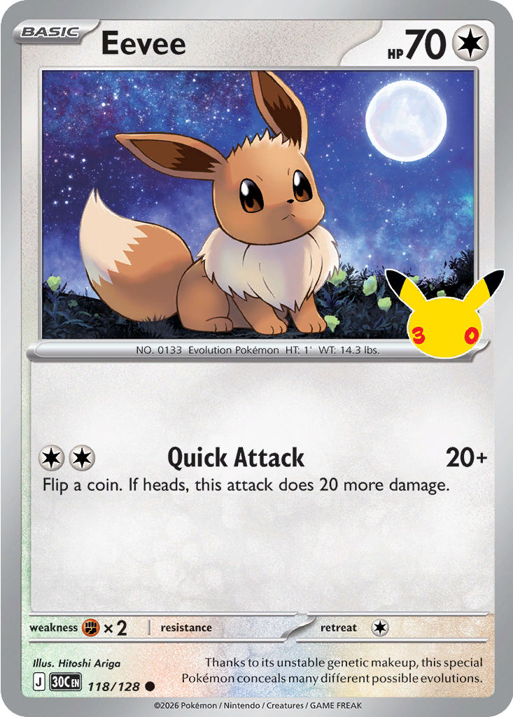 Eevee: Common 118/128 (30C)