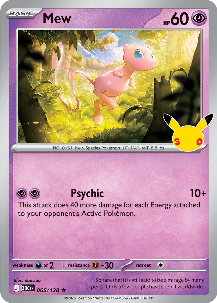 Mew: Rare 065/128 (30C)
