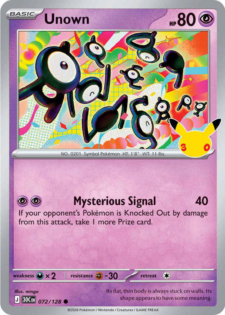 Unown: Common 072/128 (30C)
