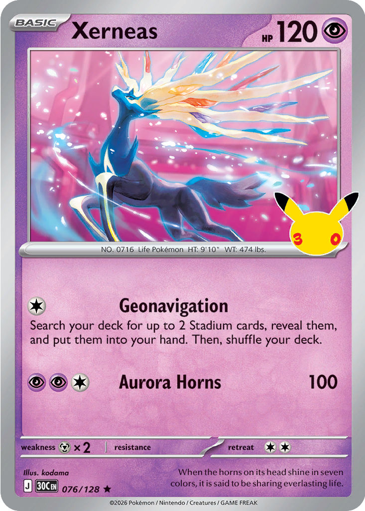 Xerneas: Rare 076/128 (30C)